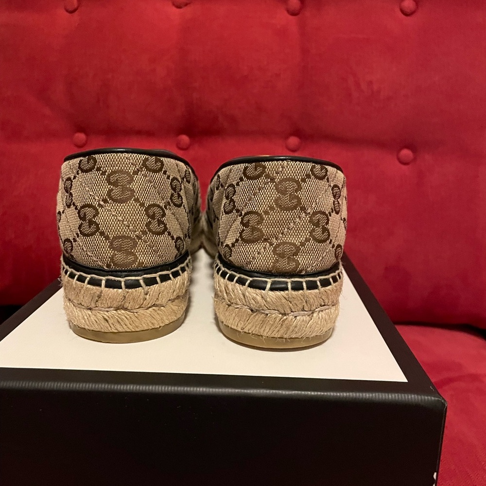 Gucci Beige and Gold GG Espadrilles - Picture 3 of 6